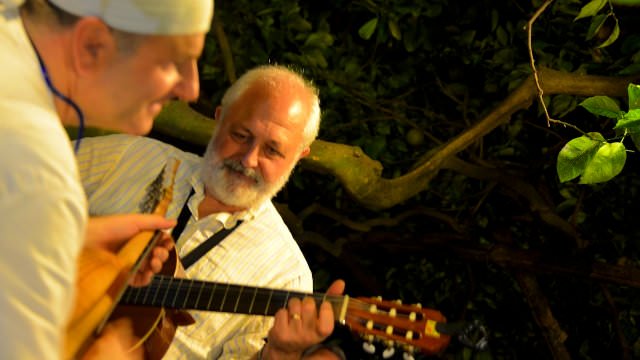 A little entertainment at the villa. Our guests love when Peppe and Anthony play classic Italian songs in Amalfi.